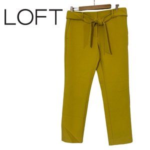 Loft Yellow Marisa Tie Waist Pants